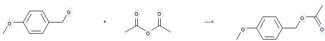 Anisyl acetate can be prepared by acetic acid anhydride and (4-methoxy-phenyl)-methanol at the temperature of 20 °C
